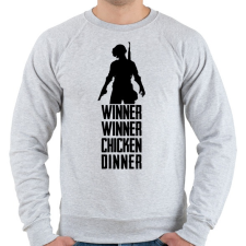 PRINTFASHION Winner Winner Chicken Dinner PUBG - Férfi pulóver - Sport szürke férfi pulóver, kardigán