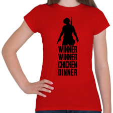 PRINTFASHION Winner Winner Chicken Dinner PUBG - Női póló - Piros női póló