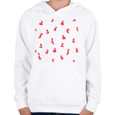 PRINTFASHION Winter foxes  pattern woman - Gyerek kapucnis pulóver - Fehér gyerek pulóver, kardigán