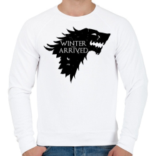 PRINTFASHION WINTER HAS ARRIVED - Férfi pulóver - Fehér férfi pulóver, kardigán