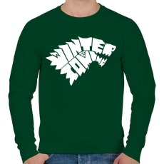 PRINTFASHION WINTER IS COMING - Férfi pulóver - Sötétzöld