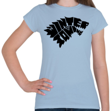 PRINTFASHION WINTER IS COMING - Női póló - Világoskék