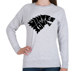 PRINTFASHION WINTER IS COMING - Női pulóver - Sport szürke