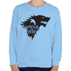 PRINTFASHION WINTER IS HERE - Gyerek pulóver - Világoskék
