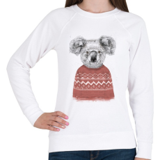 PRINTFASHION Winter koala (red) - Női pulóver - Fehér
