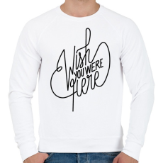 PRINTFASHION Wish you were here - Férfi pulóver - Fehér