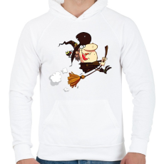 PRINTFASHION Witch - Férfi kapucnis pulóver - Fehér