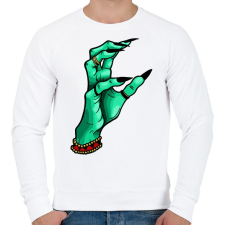 PRINTFASHION WITCH HAND - Férfi pulóver - Fehér férfi pulóver, kardigán