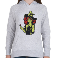 PRINTFASHION Witch lollipop - Női kapucnis pulóver - Sport szürke