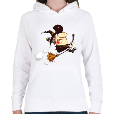 PRINTFASHION Witch - Női kapucnis pulóver - Fehér