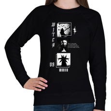 PRINTFASHION Witch - Női pulóver - Fekete