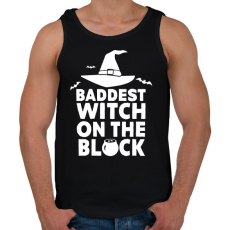 PRINTFASHION Witch on the block - Férfi atléta - Fekete
