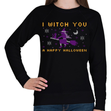 PRINTFASHION WITCH YOU A HAPPY HALLOWEEN - Női pulóver - Fekete női pulóver, kardigán