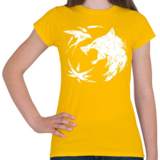 PRINTFASHION Witcher farkas fehér - Női póló - Sárga női póló