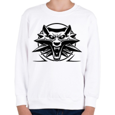 PRINTFASHION Witcher farkas - Gyerek pulóver - Fehér gyerek pulóver, kardigán