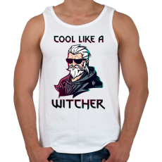 PRINTFASHION Witcher - Férfi atléta - Fehér