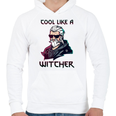 PRINTFASHION Witcher - Férfi kapucnis pulóver - Fehér