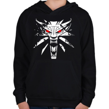 PRINTFASHION Witcher - Gyerek kapucnis pulóver - Fekete gyerek pulóver, kardigán