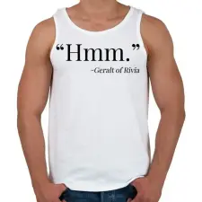PRINTFASHION Witcher - Hmm - Ríviai Geralt - Férfi atléta - Fehér atléta, trikó