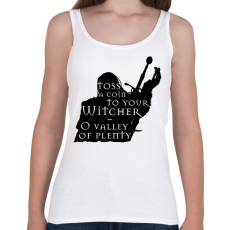 PRINTFASHION Witcher - Toss a coin... - Női atléta - Fehér