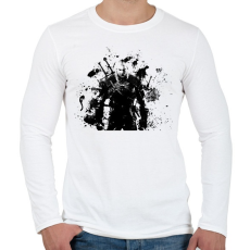 PRINTFASHION Witcher - Vaják - Férfi hosszú ujjú póló - Fehér