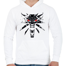 PRINTFASHION Witcher - Vaják - Férfi kapucnis pulóver - Fehér férfi pulóver, kardigán