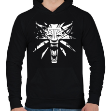 PRINTFASHION Witcher - Vaják - Férfi kapucnis pulóver - Fekete