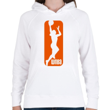 PRINTFASHION WNBA - Női kapucnis pulóver - Fehér női pulóver, kardigán