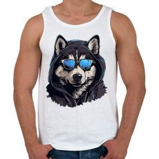 PRINTFASHION Wolf - Férfi atléta - Fehér