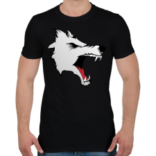 PRINTFASHION Wolf - Férfi póló - Fekete férfi póló