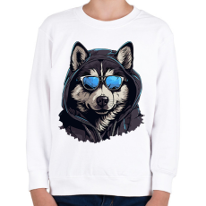 PRINTFASHION Wolf - Gyerek pulóver - Fehér