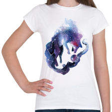 PRINTFASHION Wolf in the Sky - Női póló - Fehér női póló