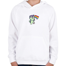 PRINTFASHION wolf-lmbt - Gyerek kapucnis pulóver - Fehér gyerek pulóver, kardigán