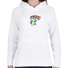 PRINTFASHION wolf-lmbt - Női kapucnis pulóver - Fehér