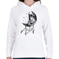 PRINTFASHION wolf - Női kapucnis pulóver - Fehér