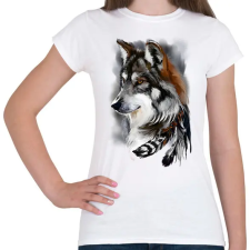 PRINTFASHION wolf - Női póló - Fehér női póló