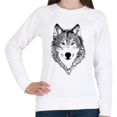PRINTFASHION Wolf - Női pulóver - Fehér