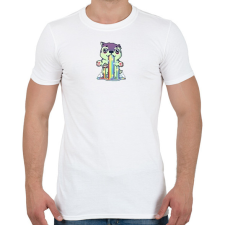 PRINTFASHION wolf-rainbow - Férfi póló - Fehér férfi póló