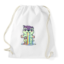 PRINTFASHION wolf-rainbow - Sportzsák, Tornazsák - Fehér tornazsák
