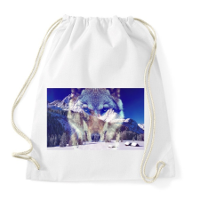 PRINTFASHION wolf - Sportzsák, Tornazsák - Fehér tornazsák