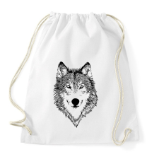 PRINTFASHION Wolf - Sportzsák, Tornazsák - Fehér tornazsák