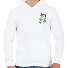 PRINTFASHION wolfdead - Férfi kapucnis pulóver - Fehér férfi pulóver, kardigán