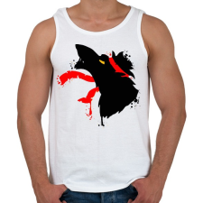 PRINTFASHION Wolfie - Férfi atléta - Fehér atléta, trikó