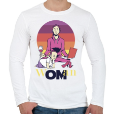 PRINTFASHION wOMan az igazi guru anya - Férfi hosszú ujjú póló - Fehér férfi póló