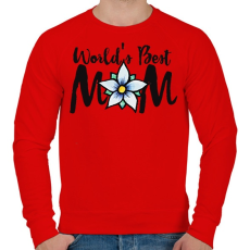 PRINTFASHION Word's best mom - Férfi pulóver - Piros