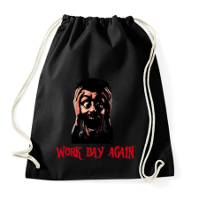 PRINTFASHION work day again - Sportzsák, Tornazsák - Fekete tornazsák
