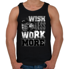 PRINTFASHION WORK MORE - Férfi atléta - Fekete atléta, trikó