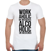 PRINTFASHION Workaholic on weekdays - Férfi póló - Fehér