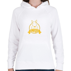 PRINTFASHION working bull terriers logo orange - Női kapucnis pulóver - Fehér