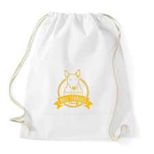 PRINTFASHION working bull terriers logo orange - Sportzsák, Tornazsák - Fehér tornazsák